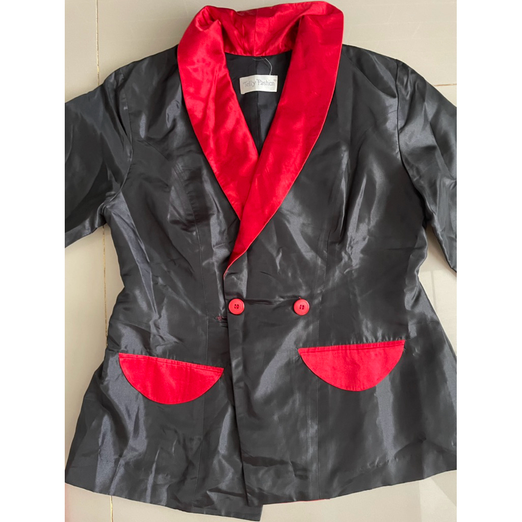 Preloved - Baju Jas Merah Hitam