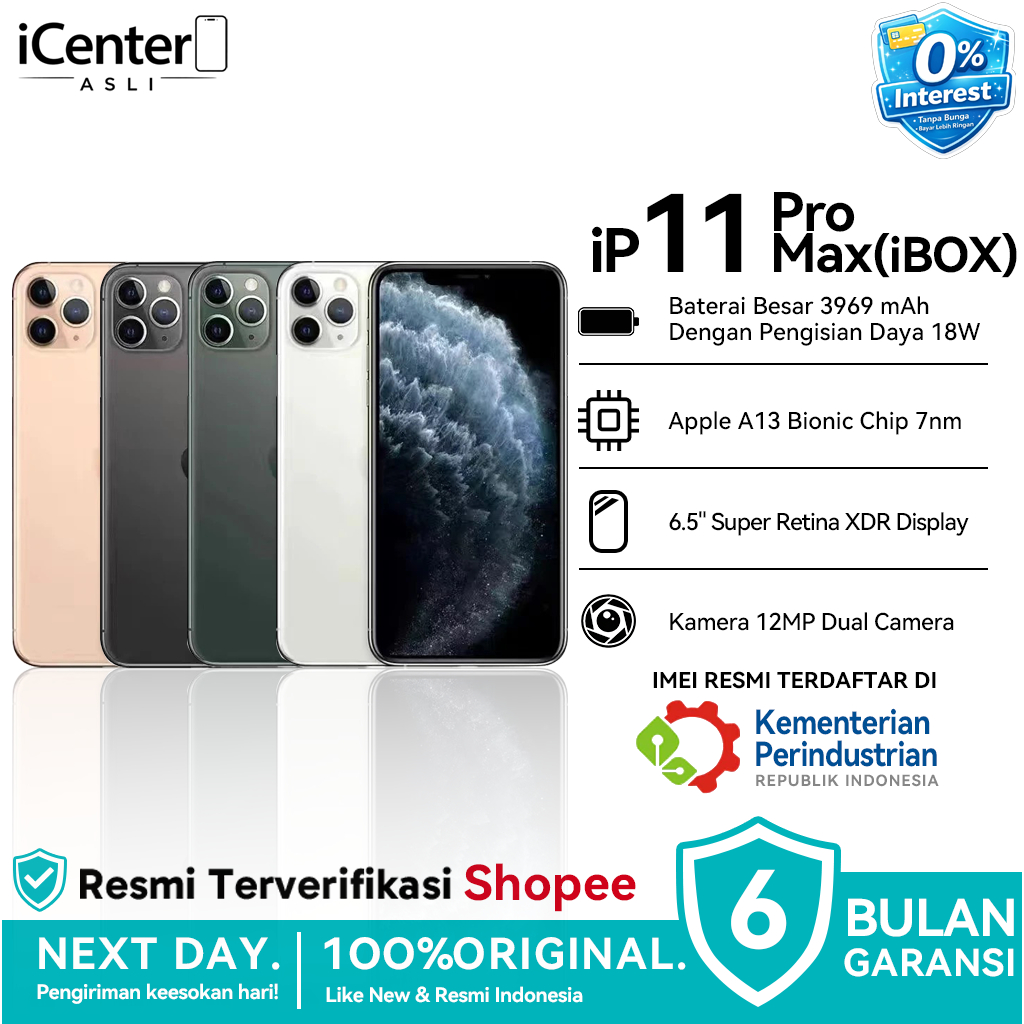 iBOX iPhone 11 Pro & 11 Pro Max 64GB 256GB Sinyal Permanen Fullset Lcd Mulus No Recond No Refurbish