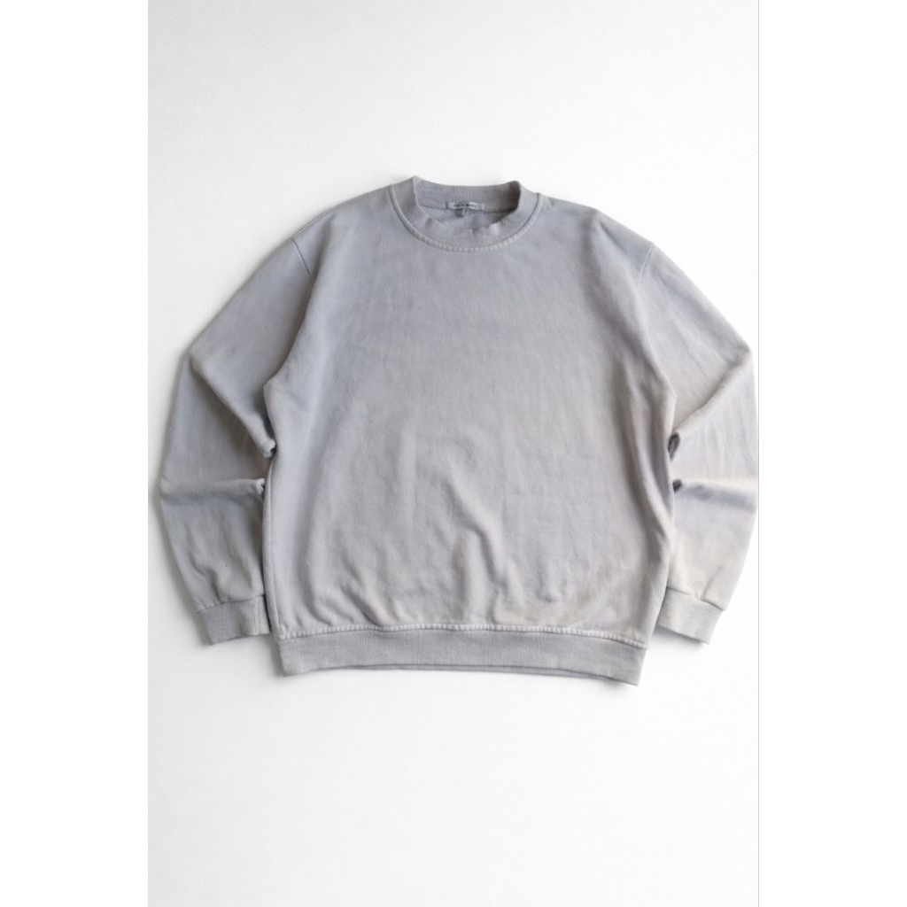 Sweatshirt (Premium Basic) AECA WHITE/Crewneck, Second, Unisex, Warna Putih, Relaxed Boxy