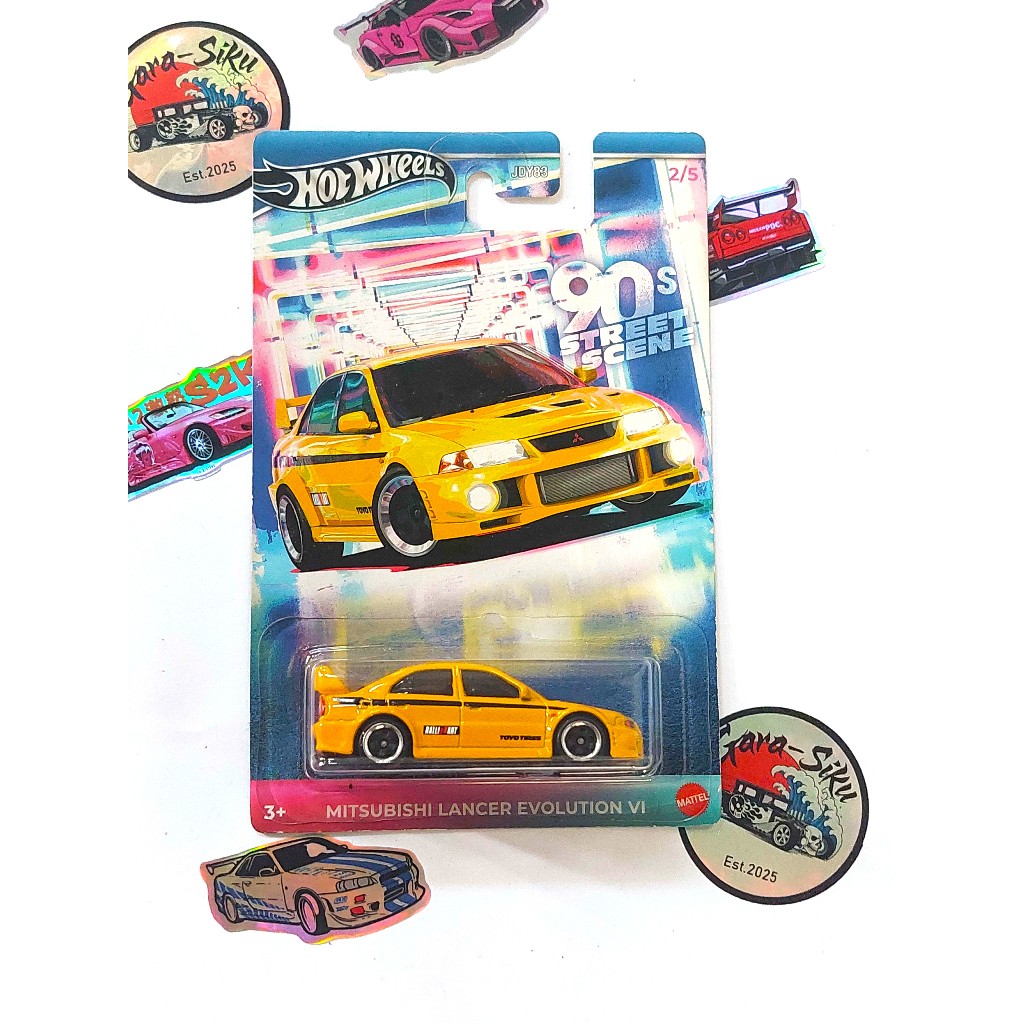 Hot Wheels 90s STREET Mitsubishi Lancer Evolution VI KUNING FREE PROTEKTOR