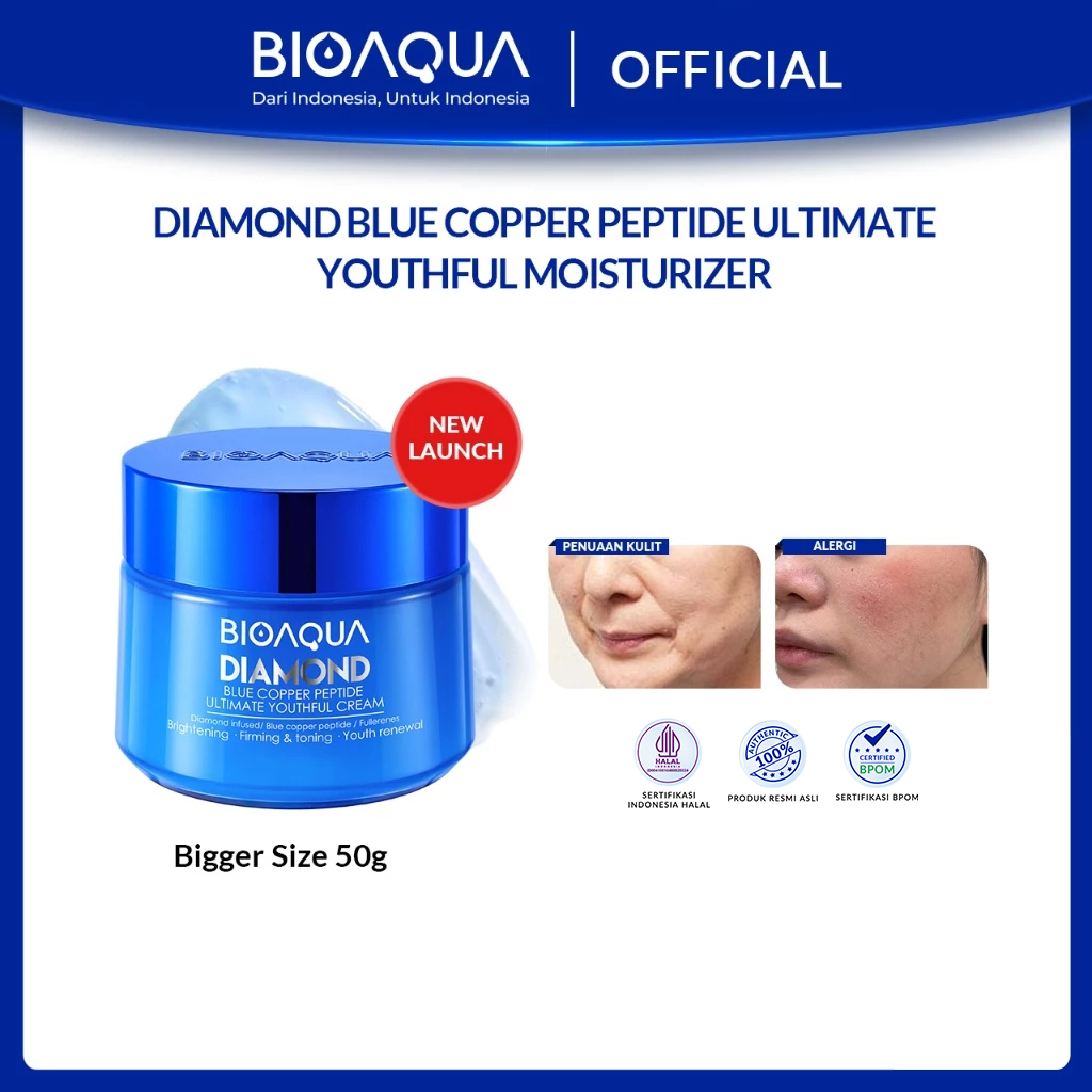 BIOAQUA Diamond Blue Copper Peptide Ultimate Youthful Cream 50g