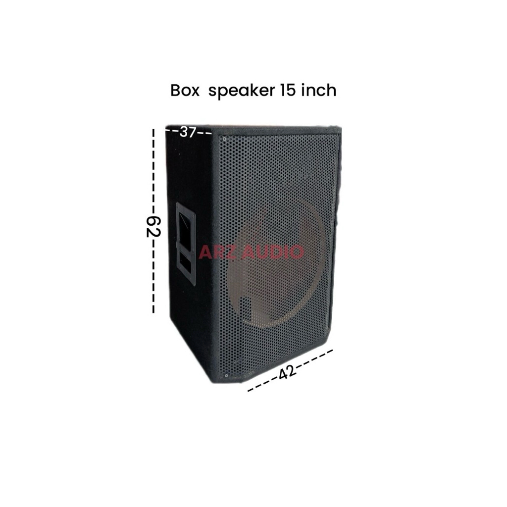 box speaker 15 inch sidefill tutup gril besi finishing karpet