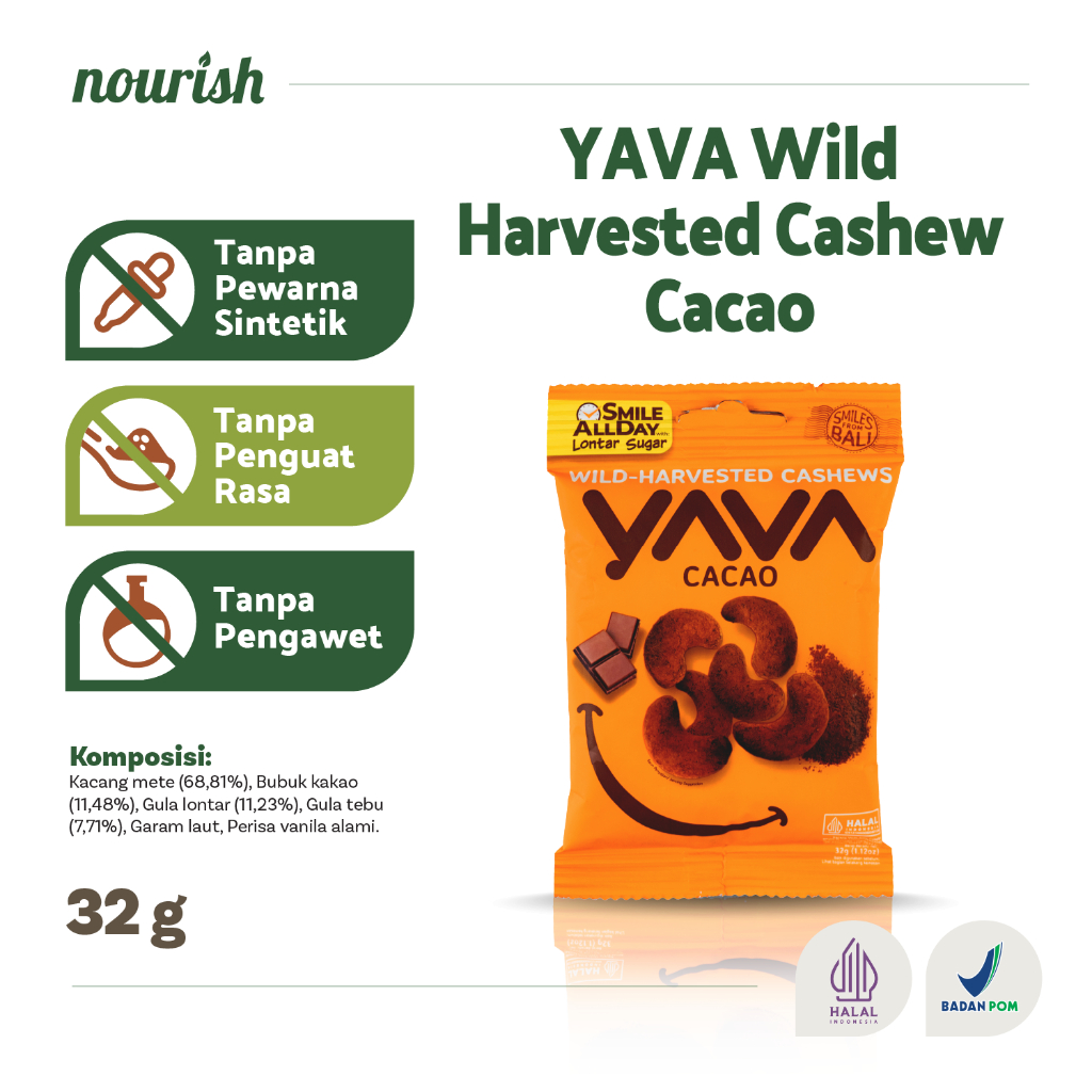 East Bali Cashew/YAVA - Cacao Cashew Nut 32gr
