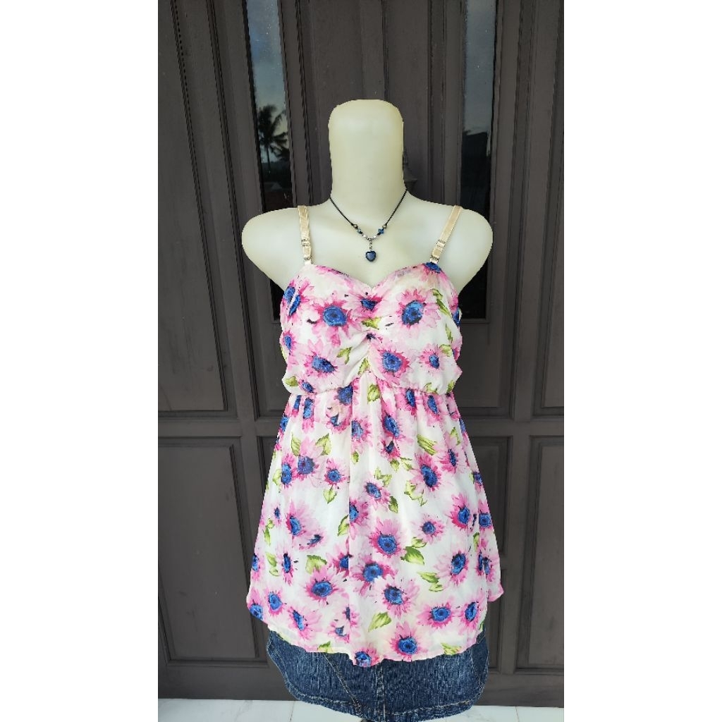 Cami camisole y2k 2000's floral flower tanktop inner fairy faircore Sawako shoujo floral flower summ