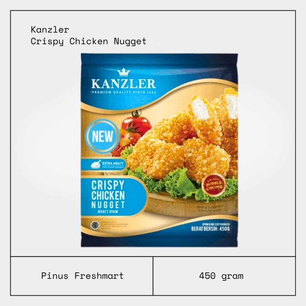Kanzler Crispy Chicken Nugget 450gr / Nugget Crispy Kanzler