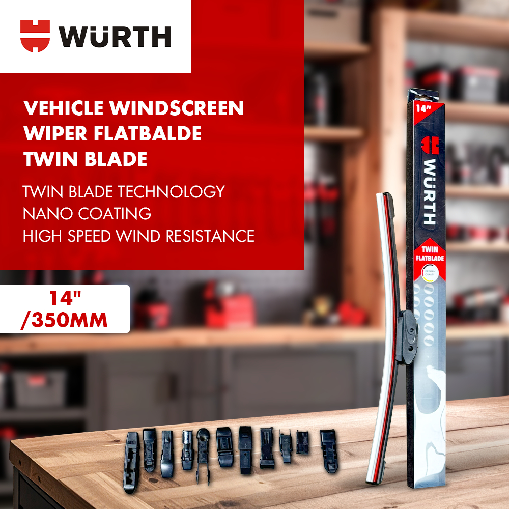 Wurth Vehicle Windscreen Wiper Flatblade Twin Blade