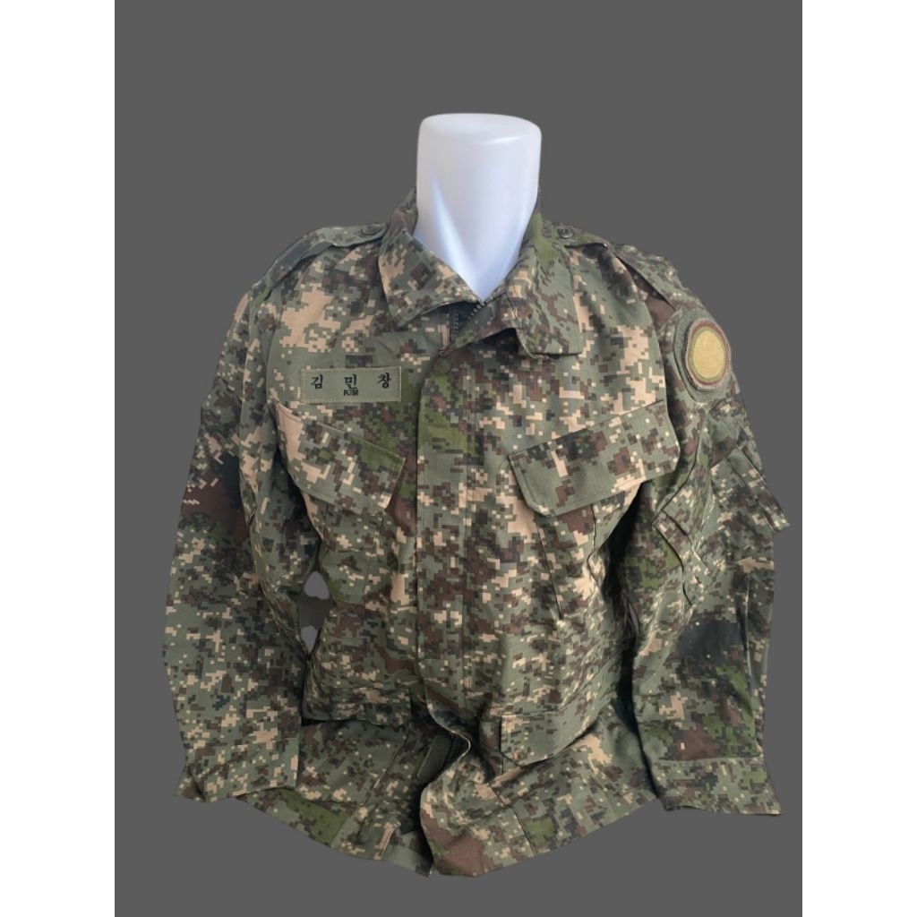 Coat Jaket M 100 Parka 2 Lapis Anti Air Loreng Digital Granit ROKA Republic of Korea Army Tentara Ko
