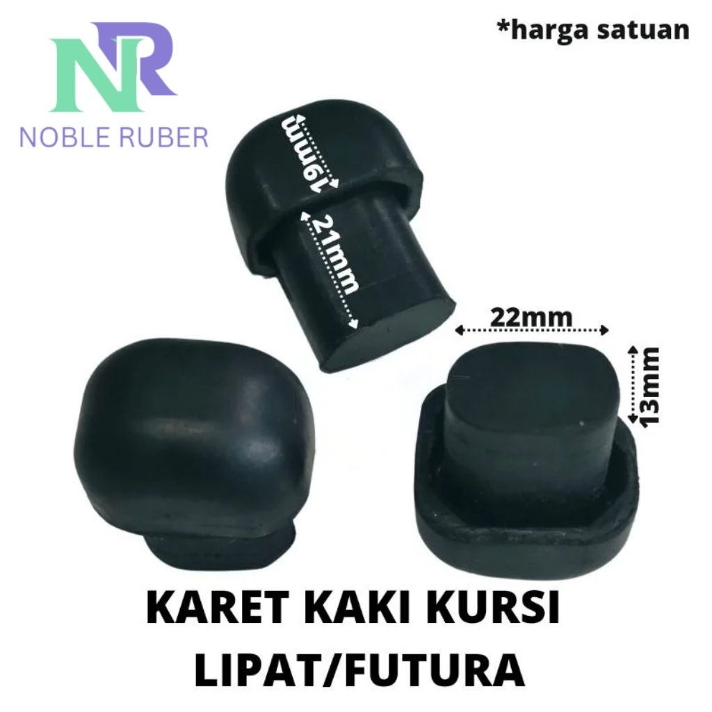 Karet Kaki Kursi Futura Oval Elips Bangku Susun Chitose Asli Karet