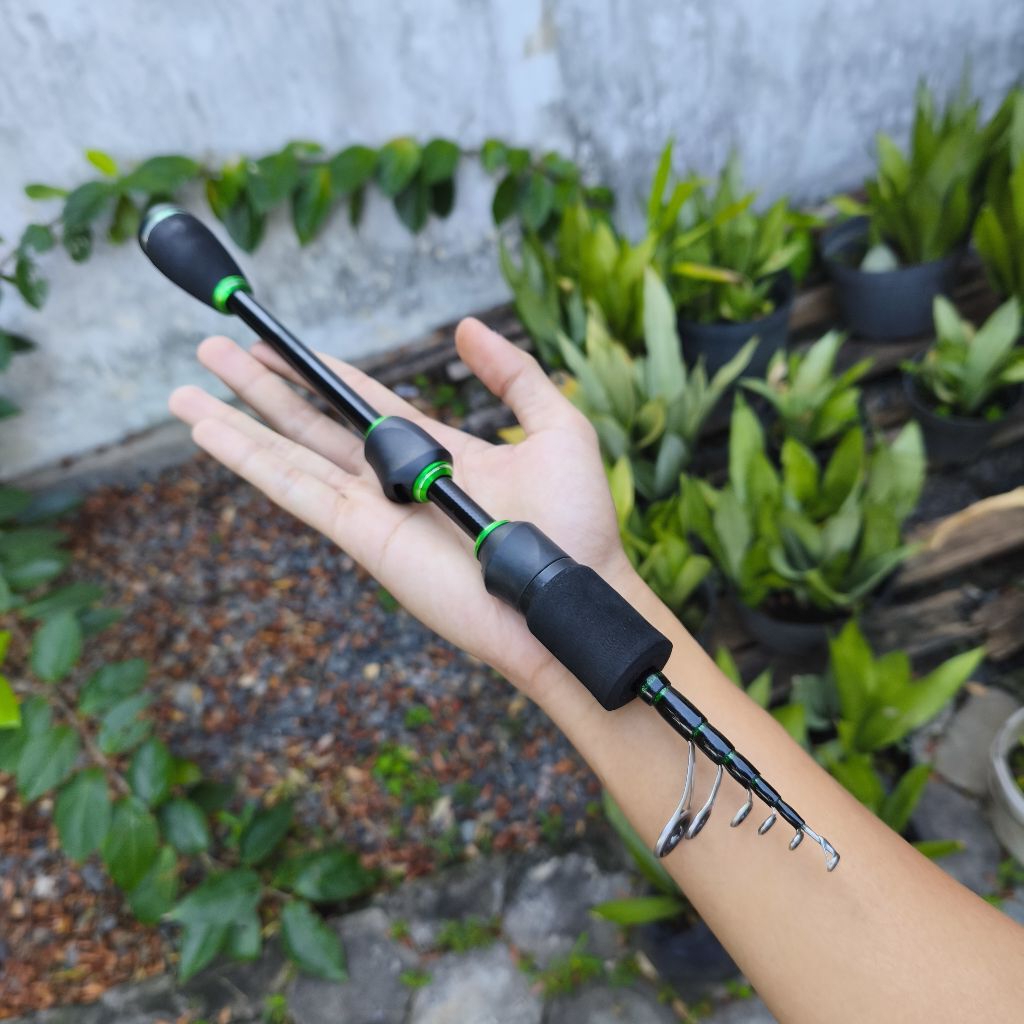 Joran telescopic UL 200cm Bisa request warna - joran custom Ultralight telescopic spinning