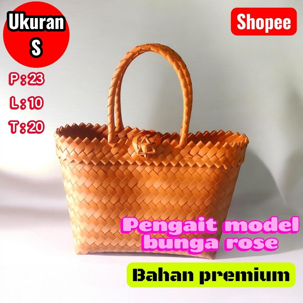 tas anyaman plastik murah ukuran s(kecil). cocok untuk sovenir hajatan.