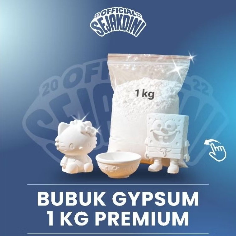 BUBUK GYPSUM ECER KILOAN DIY KERAJINAN - sejakdini