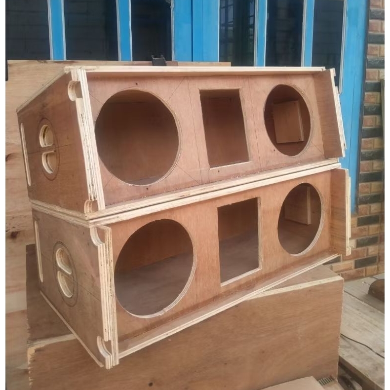 BOX SPEAKER LINE ARRAY 6INCH/8INCH/10INCH/12INCH DOUBLE + TWEETER BAHAN SEMI MERANTI