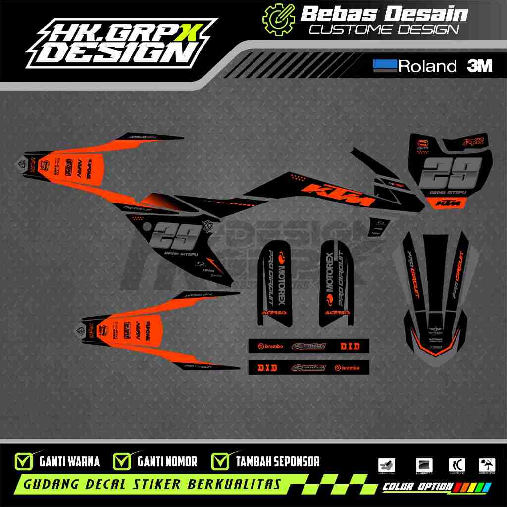DECAL KTM 65 CC 2017 FREE CUSTOME DESIGN