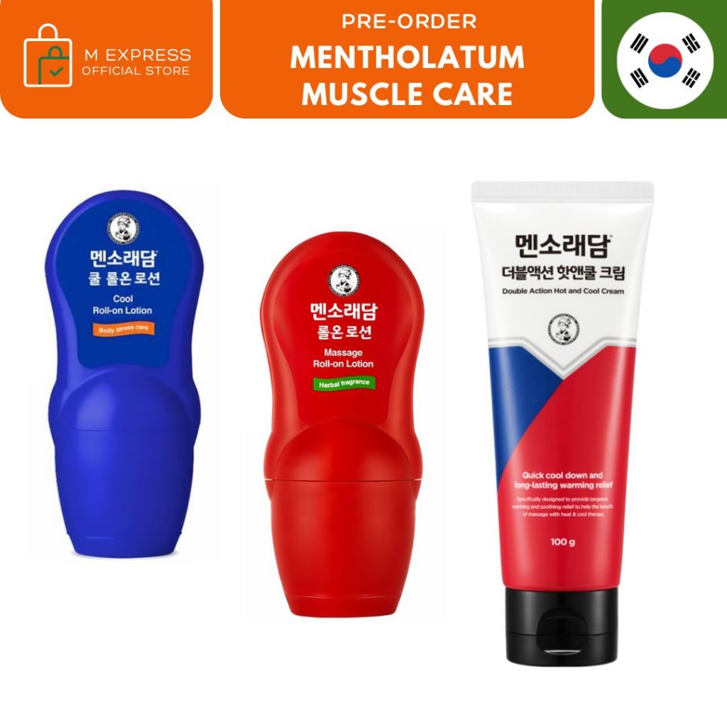 [M EXPRESS] Mentholatum hot and cool muscle relief roll on / cream