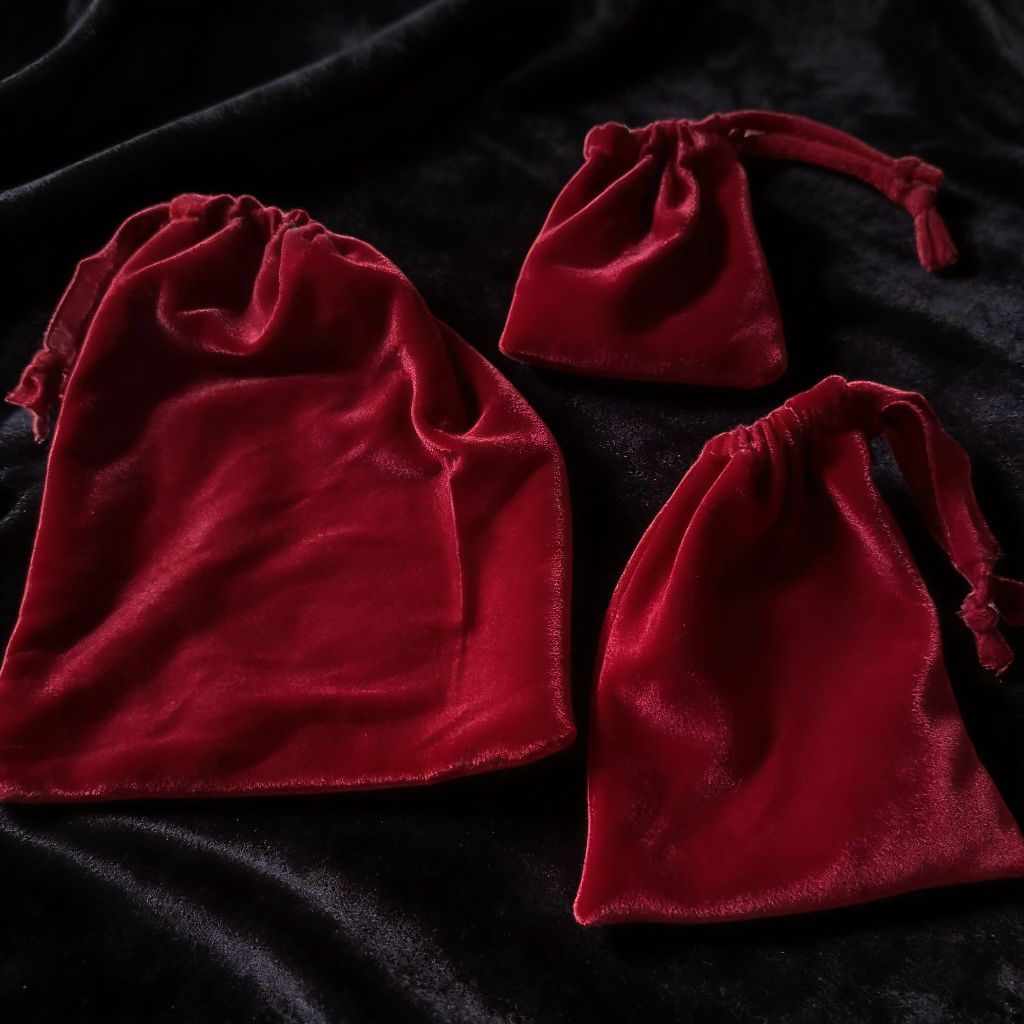 Kantong Kain Serut Warna Merah Tempat Penyimpanan Terbaik