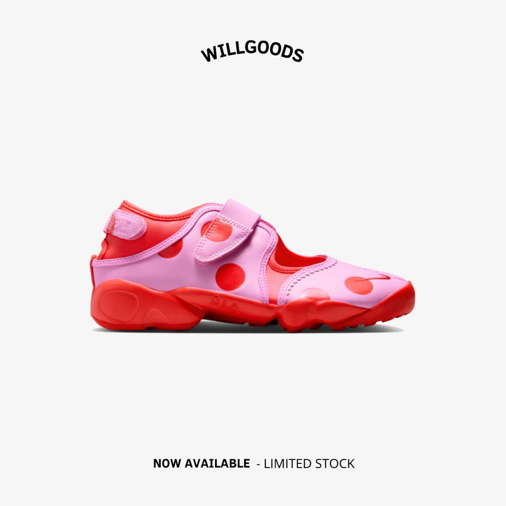 Nike Air Rift Polka Dot Pink Light Magenta Crimson Women Original Resmi