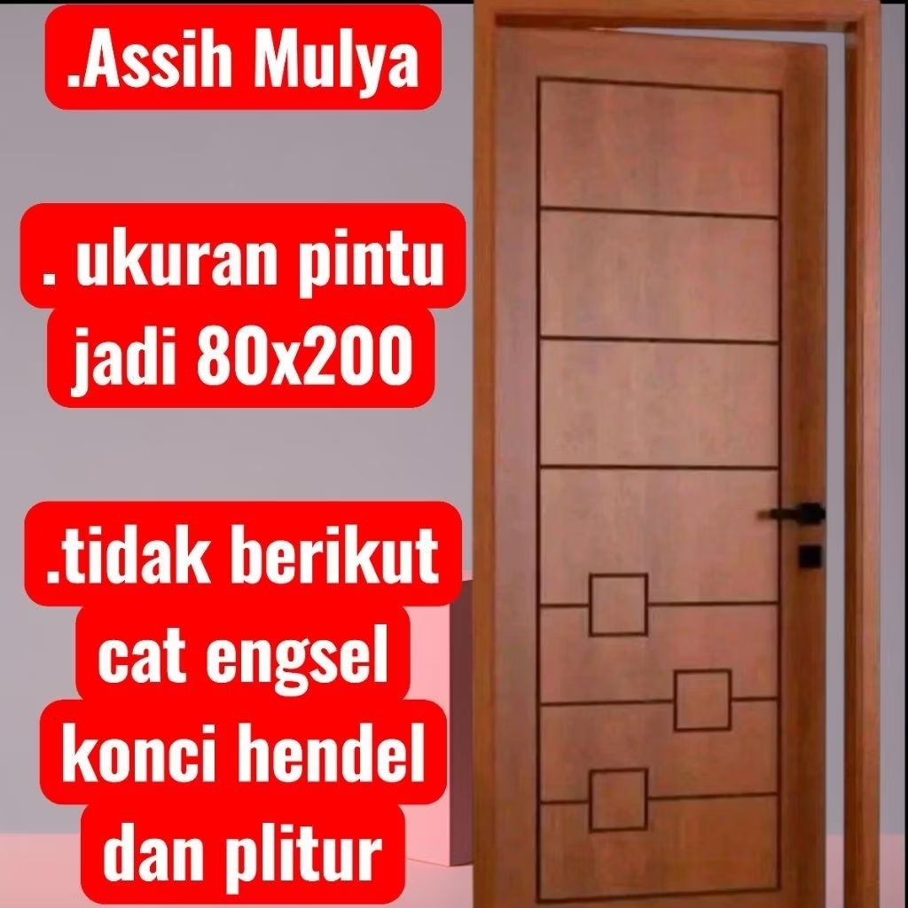 kusen dan pintu kamar kayu Meranti Bayur oven super