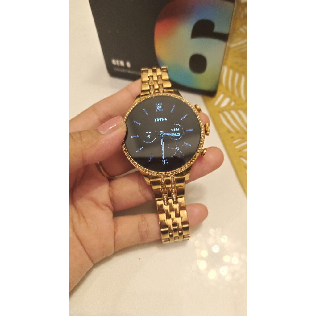 FOSSIL GEN 6 SMARTWATCH ORIGINAL, MULUS 90% KONDISI PEMAKAIAN WAJAR