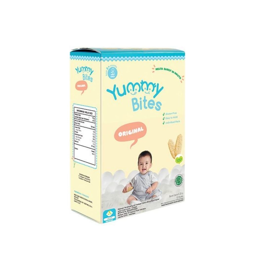 Yummy Bites - Rice Crackers - 25gr / 50gr - Snack Bayi 6+ Bulan - Snack Sehat Bayi - Cemilan Sehat A