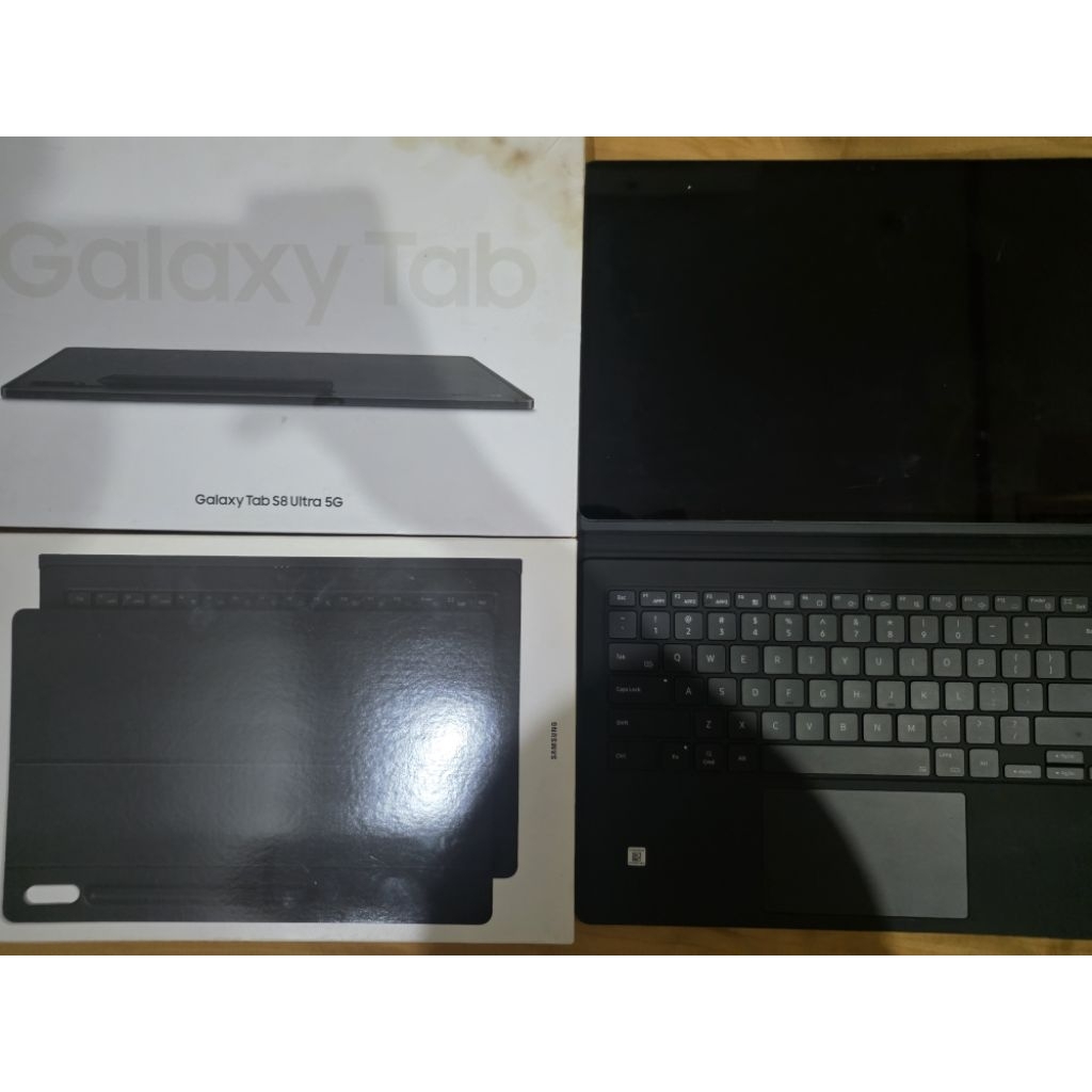 Samsung Tab S8 Ultra 5G + keyboard ori 12/256gb ex sein seken bekas second