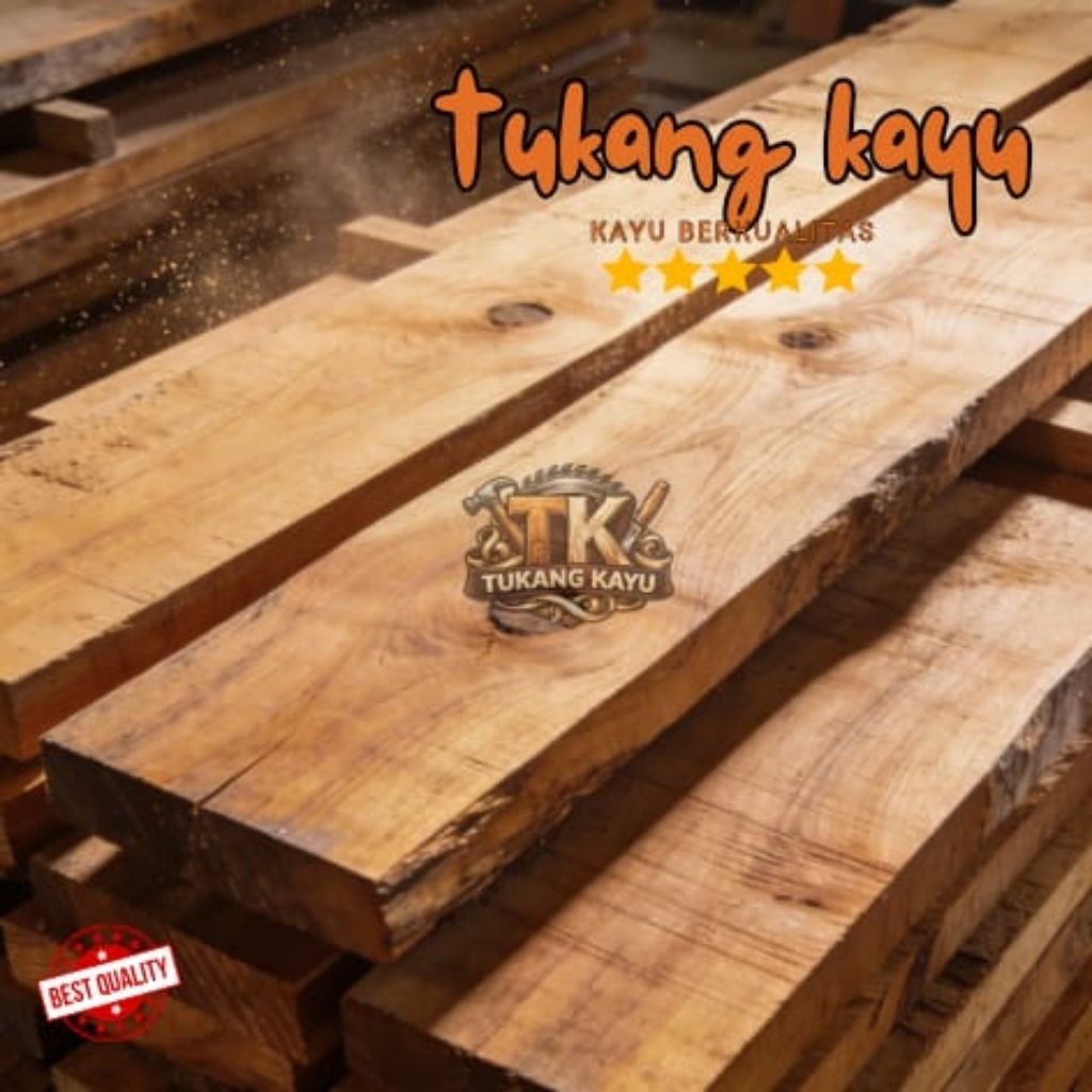 Kayu Jati Belanda Ex Pallate - Kayu Jati Belanda 100cm - Kayu Pallate Jati Belanda - Kayu Estetik - 