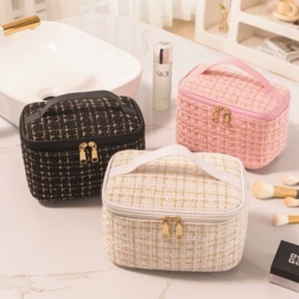 Tas Makeup Mewah Fashion Korea Kosmetik Lengkap Organizer Travel Bag Pouch Portable Cosmetic