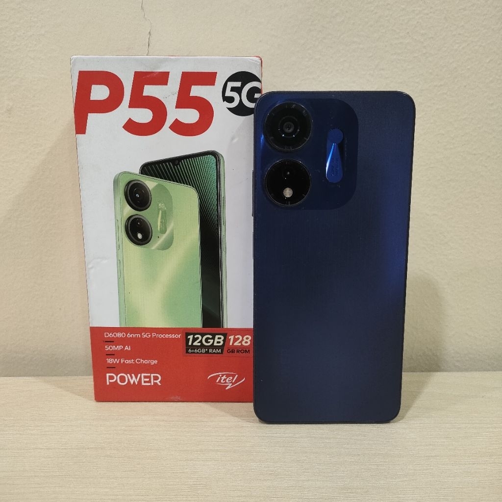 Handphone Itel P55 5G Ram 6 128 GB