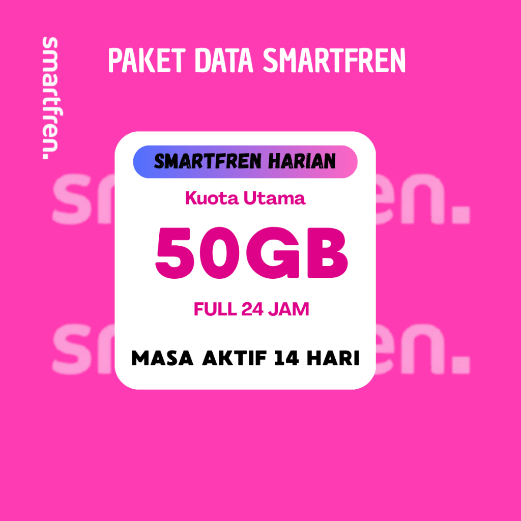 PAKET DATA INTERNET SMARTFREN 24 JAM ---- KUOTA INJECT