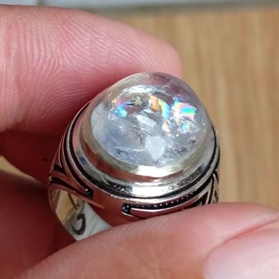Natural cincin kinyang air pelangi size 7,5