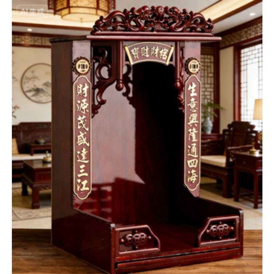 12Inch Dewa Bumi Rumah Tempat Altar Dipasang Di Dinding Altar Meja Sembahyang