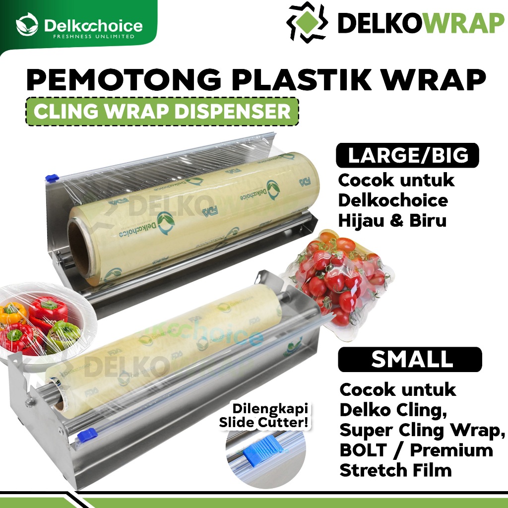 Cling Wrap Dispenser Alat Pemotong Plastik Wrapping Sliding Cutter  Makanan DELKOCHOICE