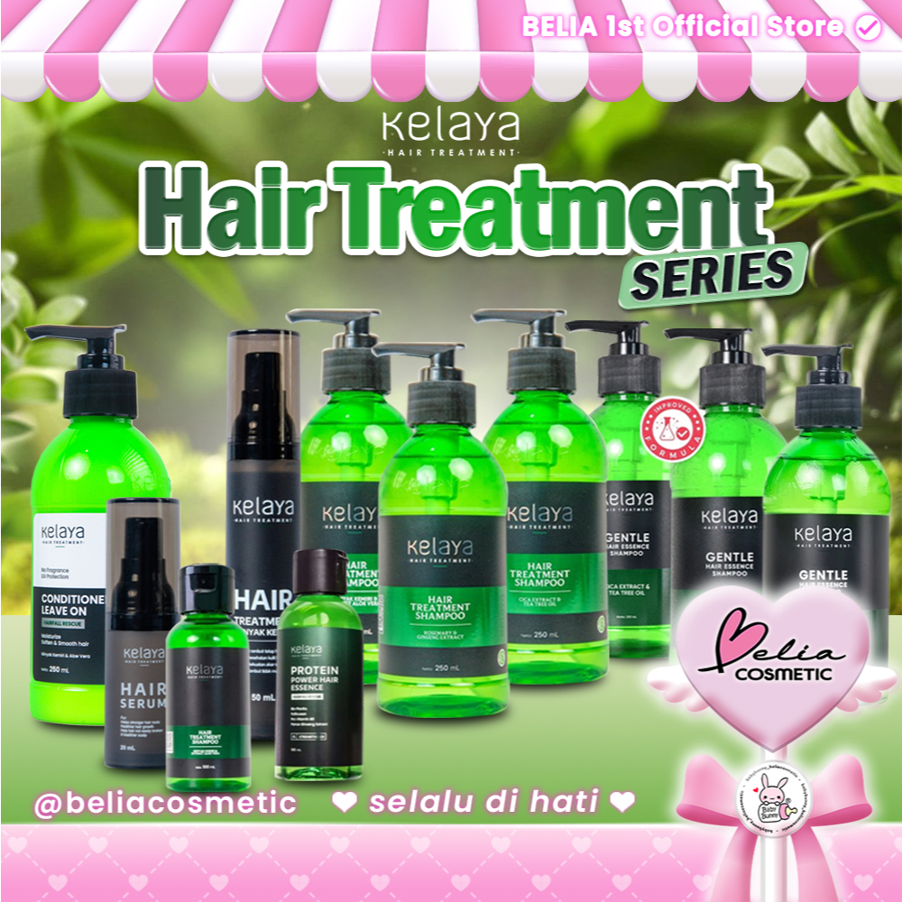 [ BELIA ] KELAYA Hair Treatment | Shampoo 250 ml | Minyak Kemiri 50 ml | Hair Serum 20ml | Hair Trea