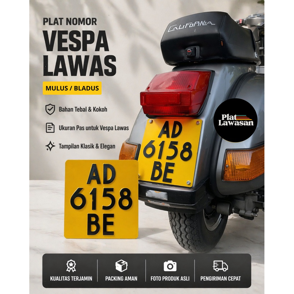 PLAT NOMOR VESPA - PLAT VESPA - PLAT MOTOR - PLAT JADUL - PLAT NOMOR - PLAT VESPA JADUL - PLAT LAWAS