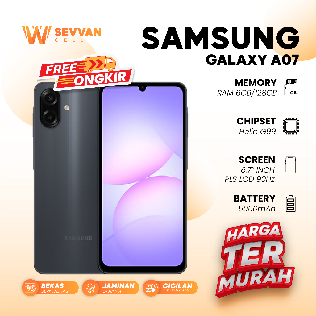 Handphone Samsung Galaxy A07 Ram 6 128GB