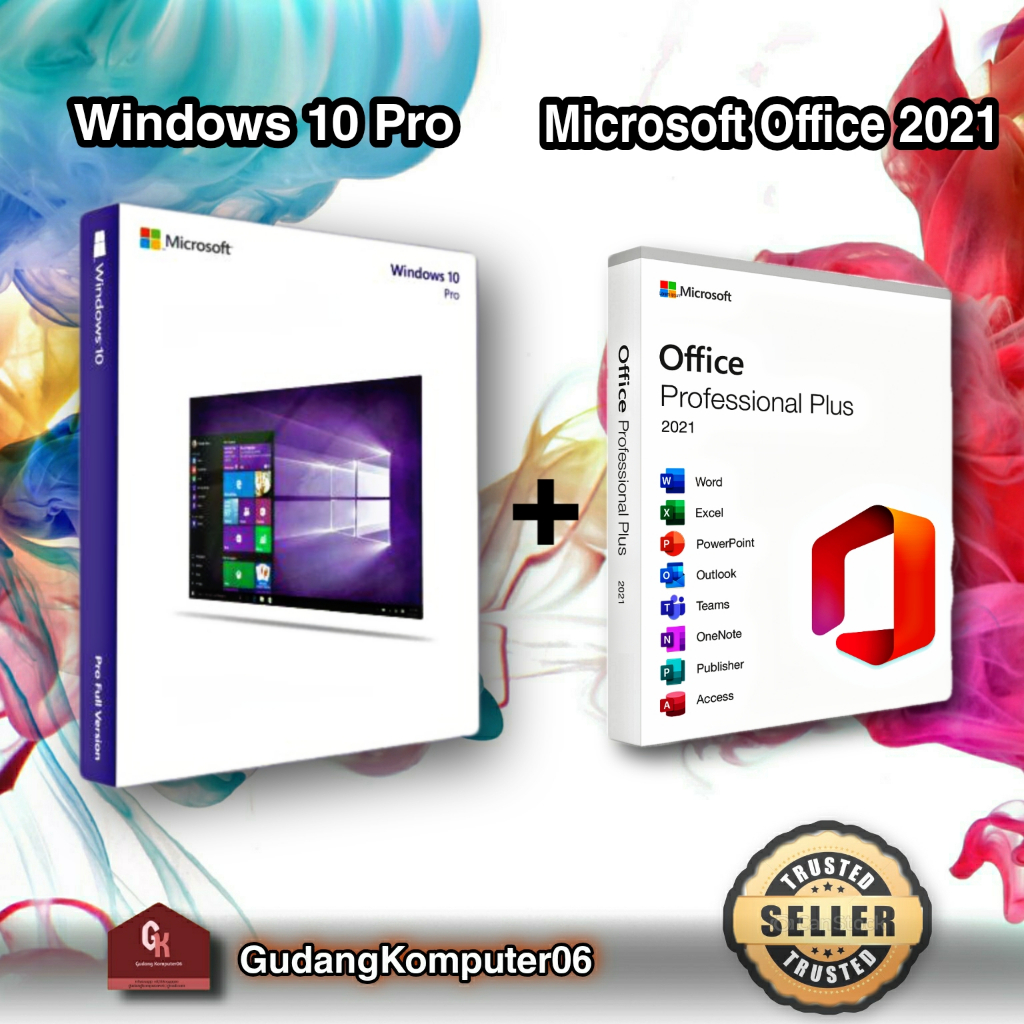 Windows 10 pro + Office 2021 pro plus key aktivasi ori 32/64rb