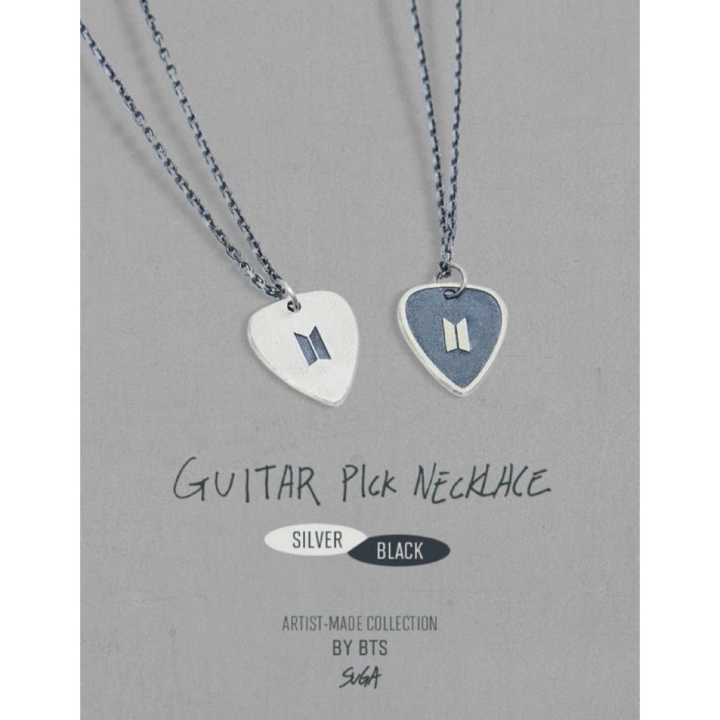 SUGA Artist Guitar Pick Necklace [SPECIAL MERCH BTS OFFICIAL] Official Merch BTS made by artist Suga