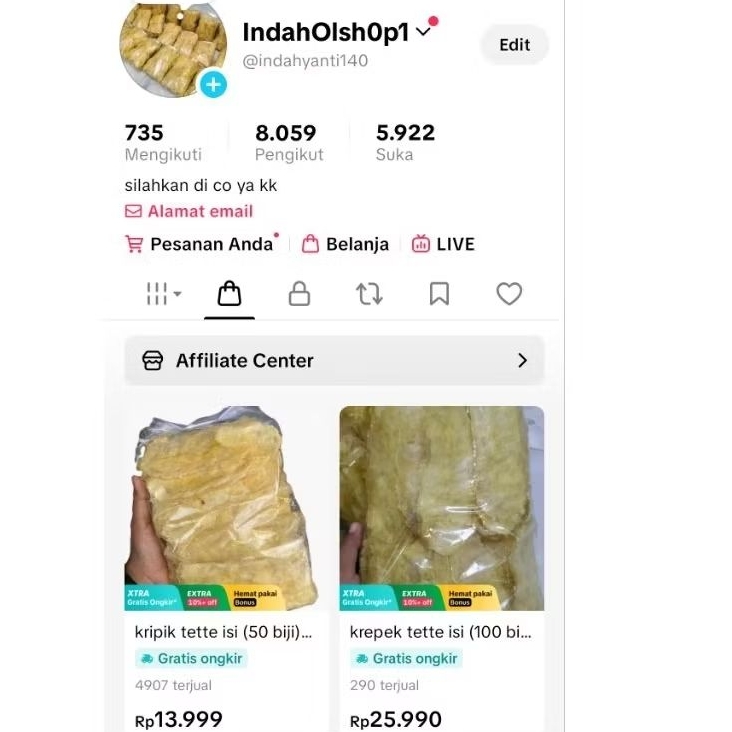 krepek tette(50 biji) khas madura Pamekasan