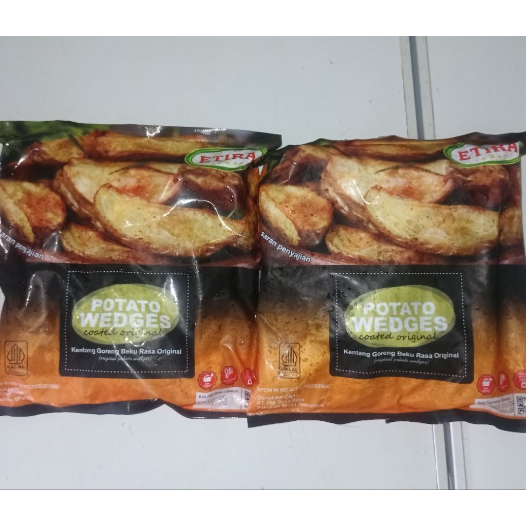 ETIRA Potato Wedges Coated Original | Kentang Goreng Frozen Crispy | Siap Goreng | Snack Praktis