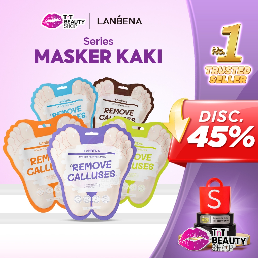 Lanbena 1 Pair Foot Peeling Mask Remove Dead Skin Masker Kaki Pengelupas Kulit Mati TnT Beauty Shop