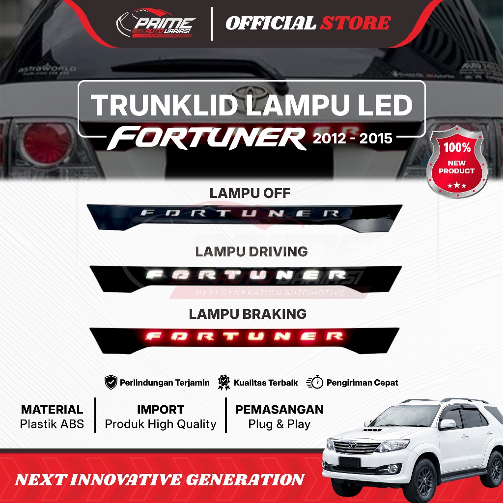 Trunk Lid LED GRAND FORTUNER 2012 - 2015 TRUNKLID FORTUNER LED