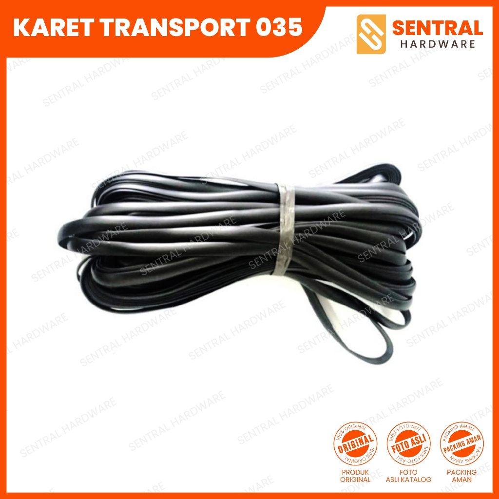 Karet Lis Transport Stopper Kusen Pintu Jendela Aluminium 035 KW 2 Hitam/Black (1 Roll)