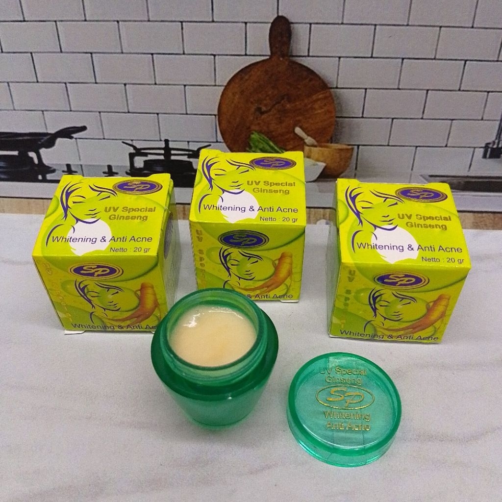 3 pcs cream sp ginseng whitening anti acne