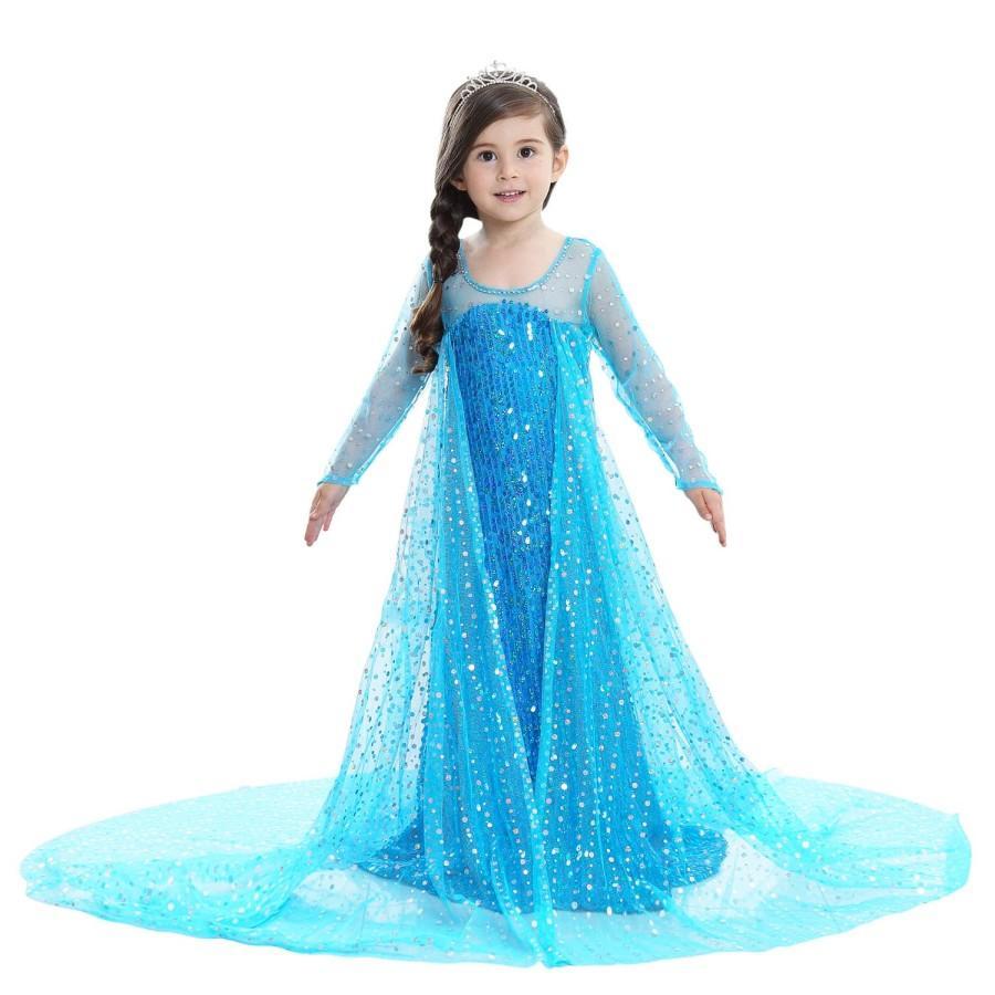 Baby Angeline Shop kostum frozen princess elsa dress halloween costume elsa sequin dress