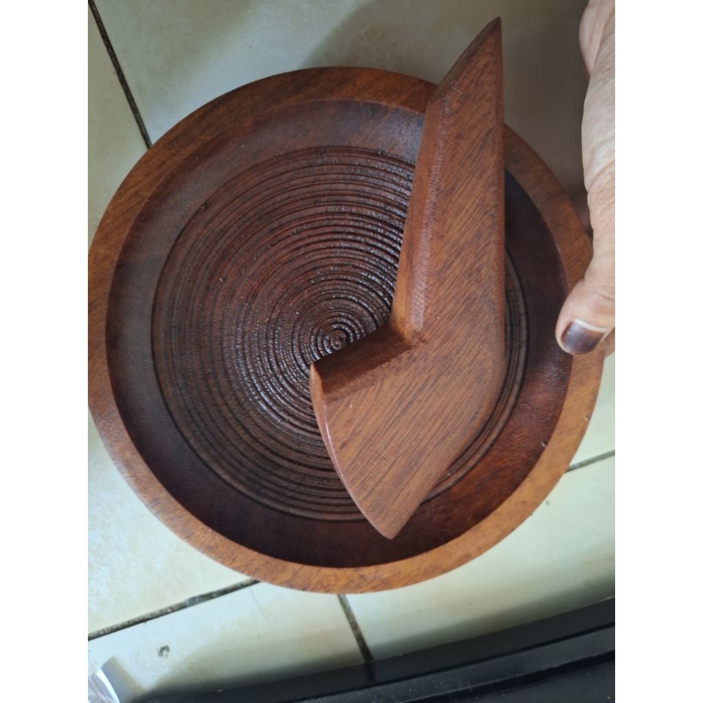 cobek kayu ulin asli kalimantan 20cm