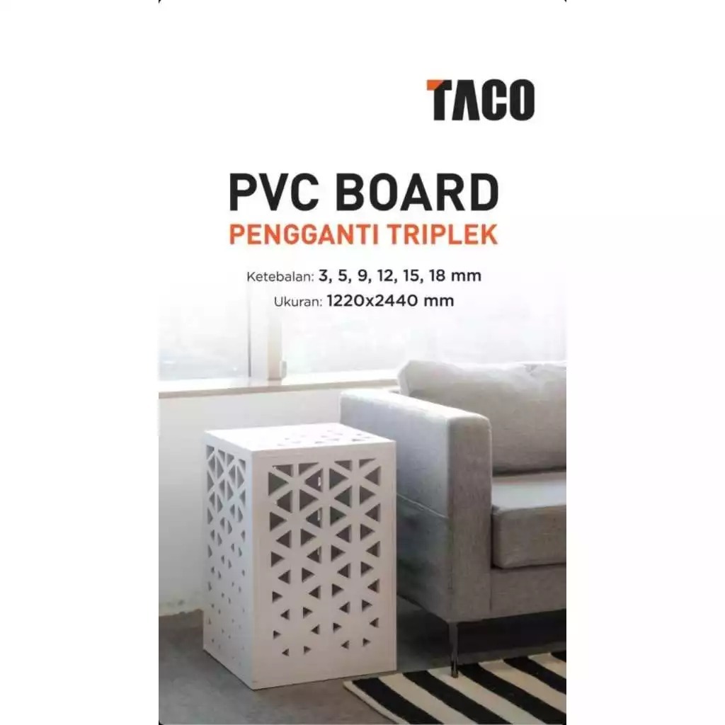 TACO PVC BOARD 18MM, 15MM, 12MM, 9MM, 5MM, 3MM