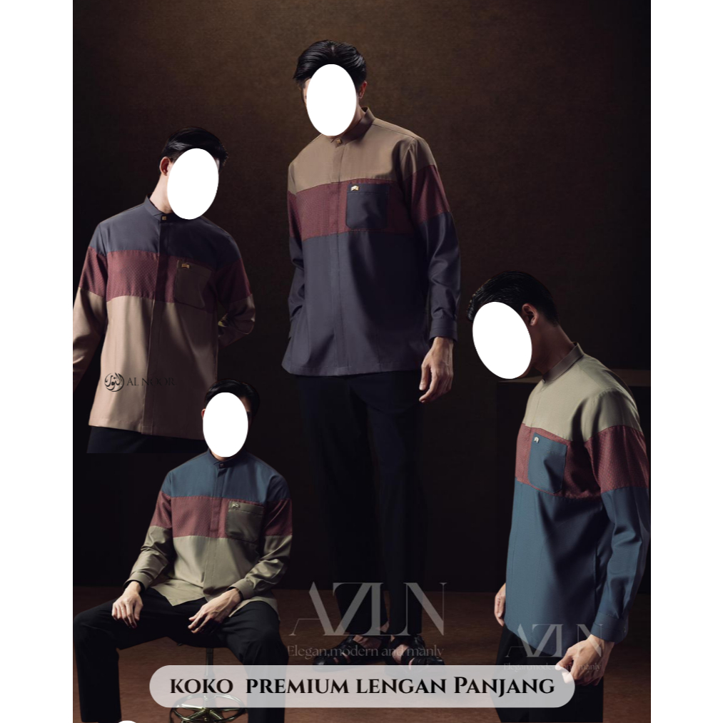 Baju Atasan Pria | Koko Azlan Premium New - Pusat Grosir Al Noor