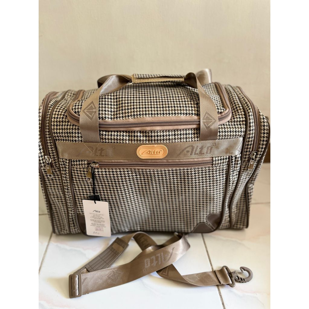 Tas Alto travel jumbo jinjing motif kotak