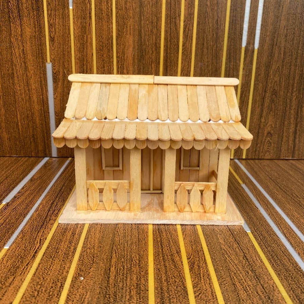 MINIATUR RUMAH ADAT BETAWI DARI STIK ESKRIM GRADE A