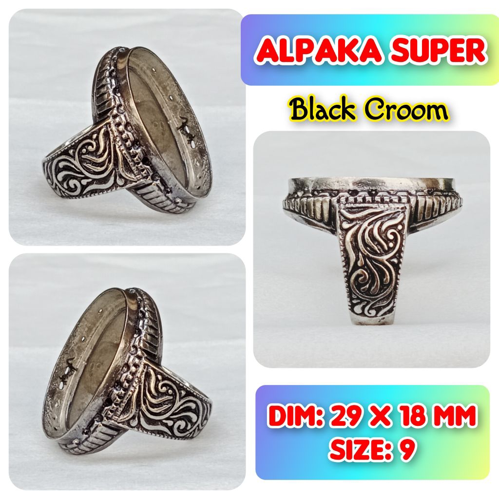 terbaru emban alpaka super ukir Bali original untuk batu akik Full.23