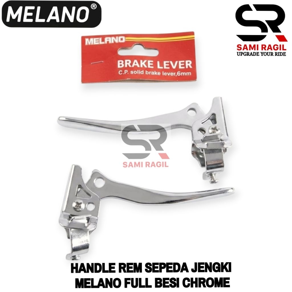 HANDLE REM SEPEDA JENGKI MELANO FULL BESI CHROME MTB FEDERAL MINION BESI KROM KANAN KIRI SEPASANG HA
